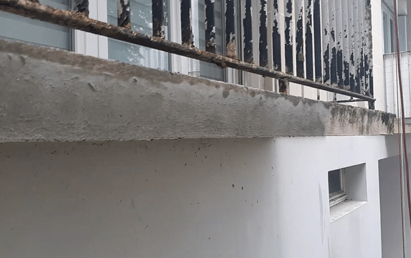 Réhabilitation de balcons à la corde